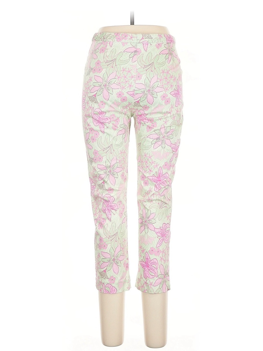 Lilly Pulitzer Pink & Cream Floral Cropped Pants